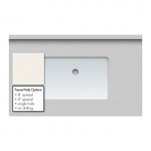 Strasser Woodenwork 64.155.0 - 37 X 22 X 2Cm Countertop Quartz Marble Falls Rect White