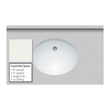 Strasser Woodenwork 64.158.0 - 37 X 22 X 2Cm Countertop Quartz Serene Oval White