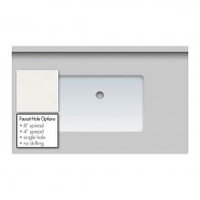Strasser Woodenwork 64.159.0 - 37 X 22 X 2Cm Countertop Quartz Serene Rect White