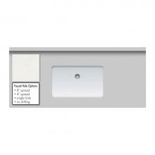 Strasser Woodenwork 64.169.0 - 43 X 19 X 2Cm Countertop Quartz Serene Sm Rect White