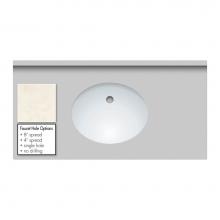 Strasser Woodenwork 64.170.0 - 43 X 22 X 2Cm Countertop Quartz Arktos Oval White