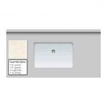 Strasser Woodenwork 64.171.0 - 43 X 22 X 2Cm Countertop Quartz Arktos Rect White