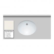 Strasser Woodenwork 64.174.0 - 43 X 22 X 2Cm Countertop Quartz Marble Falls Oval White