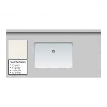 Strasser Woodenwork 64.175.0 - 43 X 22 X 2Cm Countertop Quartz Marble Falls Rect White