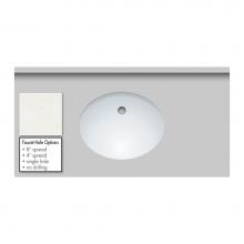 Strasser Woodenwork 64.178.0 - 43 X 22 X 2Cm Countertop Quartz Serene Oval White