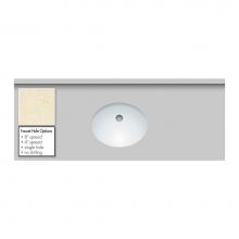 Strasser Woodenwork 64.182.0 - 49 X 19 X 2Cm Countertop Quartz Haida Oval White