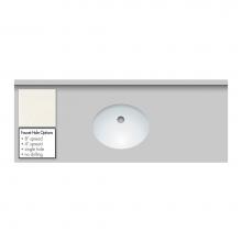 Strasser Woodenwork 64.184.0 - 49 X 19 X 2Cm Countertop Quartz Marble Falls Oval White