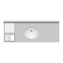 Strasser Woodenwork 64.188.0 - 49 X 19 X 2Cm Countertop Quartz Serene Oval White