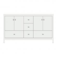 Strasser Woodenwork 71-022 - 60 X 18.5 X 34.5 Alki Essence Vanity Tiered Miter Powder Grey Db
