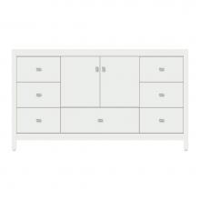 Strasser Woodenwork 71-024 - 60 X 18.5 X 34.5 Alki Essence Vanity Tiered Miter Powder Grey Sb