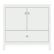 Strasser Woodenwork 71-043 - 36 X 21 X 34.5 Alki Essence Vanity Tiered Miter Powder Grey Std