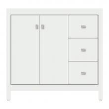 Strasser Woodenwork 71-073 - 36 X 21 X 34.5 Alki View Vanity Tiered Miter Powder Grey Rh