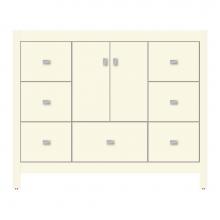 Strasser Woodenwork 71-248 - 42 X 21 X 34.5 Alki Essence Vanity Tiered Miter Sat Biscuit Sb