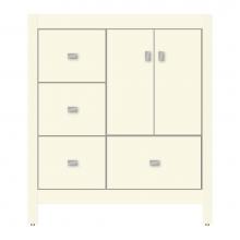 Strasser Woodenwork 71-255 - 30 X 21 X 34.5 Alki Essence Vanity Tiered Miter Sat Biscuit Lh