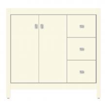 Strasser Woodenwork 71-276 - 36 X 21 X 34.5 Alki View Vanity Tiered Miter Sat Biscuit Rh