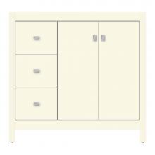 Strasser Woodenwork 71-277 - 36 X 21 X 34.5 Alki View Vanity Tiered Miter Sat Biscuit Lh