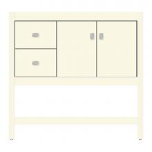 Strasser Woodenwork 71-301 - 36 X 21 X 34.5 Alki Spa Vanity Tiered Miter Sat Biscuit Lh