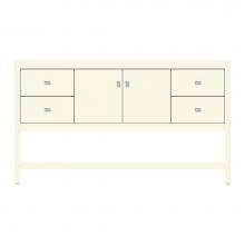 Strasser Woodenwork 71-311 - 60 X 18.5 X 34.5 Alki Spa Vanity Tiered Miter Sat Biscuit Sb