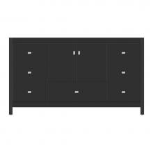 Strasser Woodenwork 71-327 - 60 X 18.5 X 34.5 Alki Essence Vanity Tiered Miter Sat Black Sb