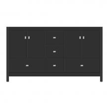 Strasser Woodenwork 71-328 - 60 X 21 X 34.5 Alki Essence Vanity Tiered Miter Sat Black Db