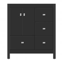 Strasser Woodenwork 71-338 - 30 X 21 X 34.5 Alki Essence Vanity Tiered Miter Sat Black Rh