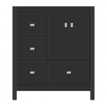 Strasser Woodenwork 71-341 - 30 X 18.5 X 34.5 Alki Essence Vanity Tiered Miter Sat Black Lh