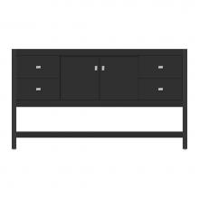Strasser Woodenwork 71-377 - 60 X 18.5 X 34.5 Alki Spa Vanity Tiered Miter Sat Black Sb