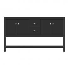 Strasser Woodenwork 71-379 - 60 X 18.5 X 34.5 Alki Spa Vanity Tiered Miter Sat Black Db