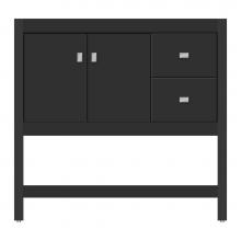 Strasser Woodenwork 71-386 - 36 X 18.5 X 34.5 Alki Spa Vanity Tiered Miter Sat Black Rh