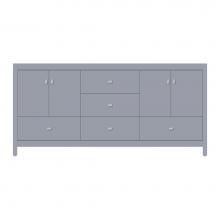 Strasser Woodenwork 71-433 - 72 X 18.5 X 34.5 Alki Essence Vanity Tiered Miter Sat Silver Db
