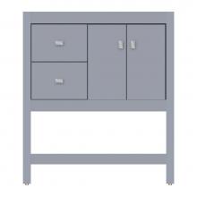Strasser Woodenwork 71-472 - 30 X 21 X 34.5 Alki Spa Vanity Tiered Miter Sat Silver Lh
