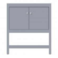 Strasser Woodenwork 71-476 - 30 X 21 X 34.5 Alki Spa Vanity Tiered Miter Sat Silver Std