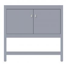 Strasser Woodenwork 71-479 - 36 X 18.5 X 34.5 Alki Spa Vanity Tiered Miter Sat Silver Std