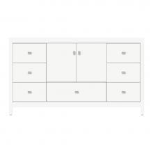 Strasser Woodenwork 71-490 - 60 X 18.5 X 34.5 Alki Essence Vanity Tiered Miter Sat White Sb