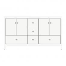 Strasser Woodenwork 71-491 - 60 X 21 X 34.5 Alki Essence Vanity Tiered Miter Sat White Db