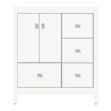 Strasser Woodenwork 71-501 - 30 X 21 X 34.5 Alki Essence Vanity Tiered Miter Sat White Rh