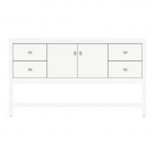 Strasser Woodenwork 71-540 - 60 X 18.5 X 34.5 Alki Spa Vanity Tiered Miter Sat White Sb
