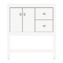 Strasser Woodenwork 71-551 - 30 X 21 X 34.5 Alki Spa Vanity Tiered Miter Sat White Rh