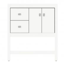 Strasser Woodenwork 71-554 - 30 X 18.5 X 34.5 Alki Spa Vanity Tiered Miter Sat White Lh