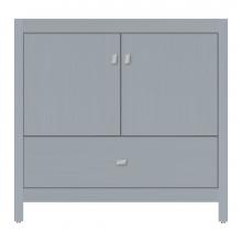 Strasser Woodenwork 71-589 - 36 X 18.5 X 34.5 Alki Essence Vanity Tiered Miter Silver Oak Std