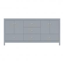 Strasser Woodenwork 71-596 - 72 X 21 X 34.5 Alki Essence Vanity Tiered Miter Silver Oak Db