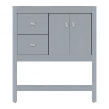 Strasser Woodenwork 71-630 - 30 X 21 X 34.5 Alki Spa Vanity Tiered Miter Silver Oak Lh