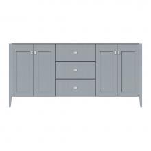 Strasser Woodenwork 71-912 - 72 X 21.5 X 34.5 Newhalem Vanity Slab Silver Oak Db