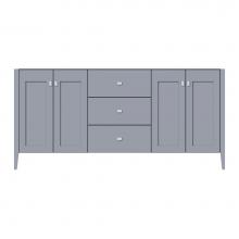 Strasser Woodenwork 71-931 - 72 X 19 X 34.5 Newhalem Vanity Slab Sat Silver Db