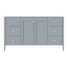 Strasser Woodenwork 71-946 - 60 X 21.5 X 34.5 Newhalem Vanity Slab Silver Oak Sb
