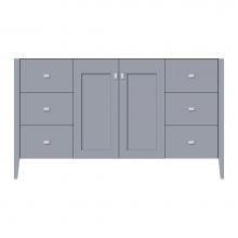 Strasser Woodenwork 71-984 - 60 X 19 X 34.5 Newhalem Vanity Slab Sat Silver Sb