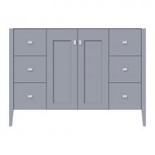 Strasser Woodenwork 72-033 - 48 X 19 X 34.5 Newhalem Vanity Slab Sat Silver Sb