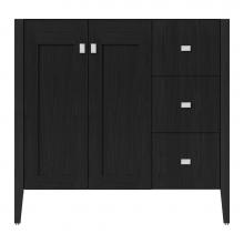 Strasser Woodenwork 72-154 - 36 X 21.5 X 34.5 Newhalem Vanity Slab Midnight Oak Rh