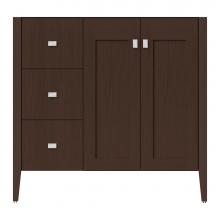 Strasser Woodenwork 72-170 - 36 X 21.5 X 34.5 Newhalem Vanity Slab Choc Oak Lh