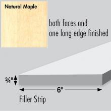 Strasser Woodenwork 83.144 - 6 X .75 X 84 Filler Nat Maple